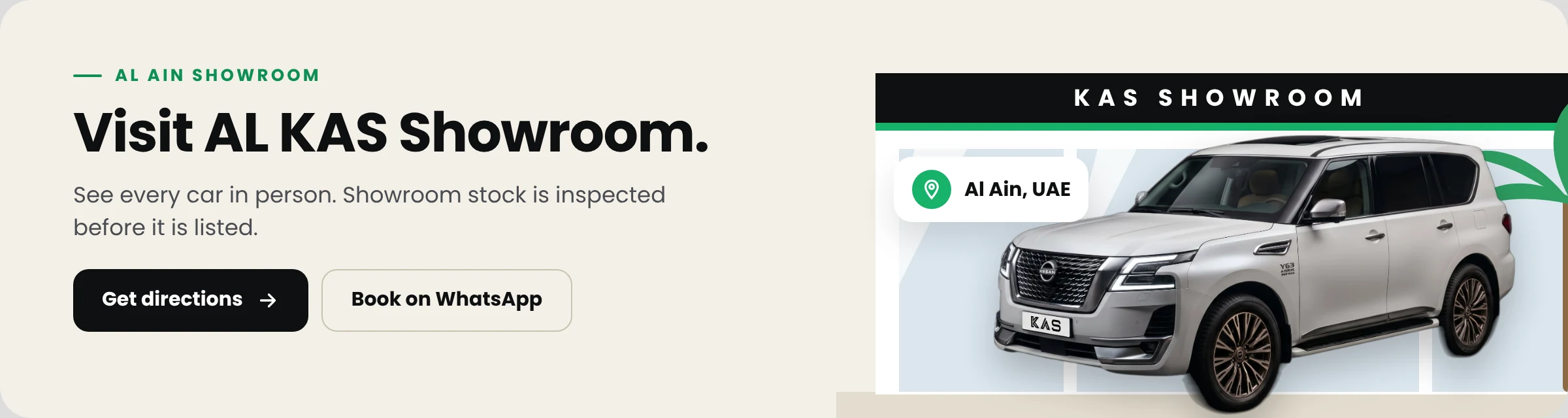 Visit AL KAS Showroom in Al Ain: get directions